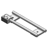 Stainless steel linear slide system V4A, double - Dimensions Ø: 10 mm