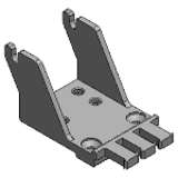 One-piece mounting brackets with strain relief tiewrap plates