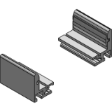 1 set of 2 trough side parts, incl. glide strips