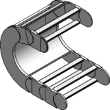Series E4.31L - Crossbars every link - Crossbars openable along the inner and outer radius, from both sides