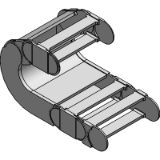 Series E4.38L - Crossbars every link - Crossbars openable along the inner and outer radius, from both sides